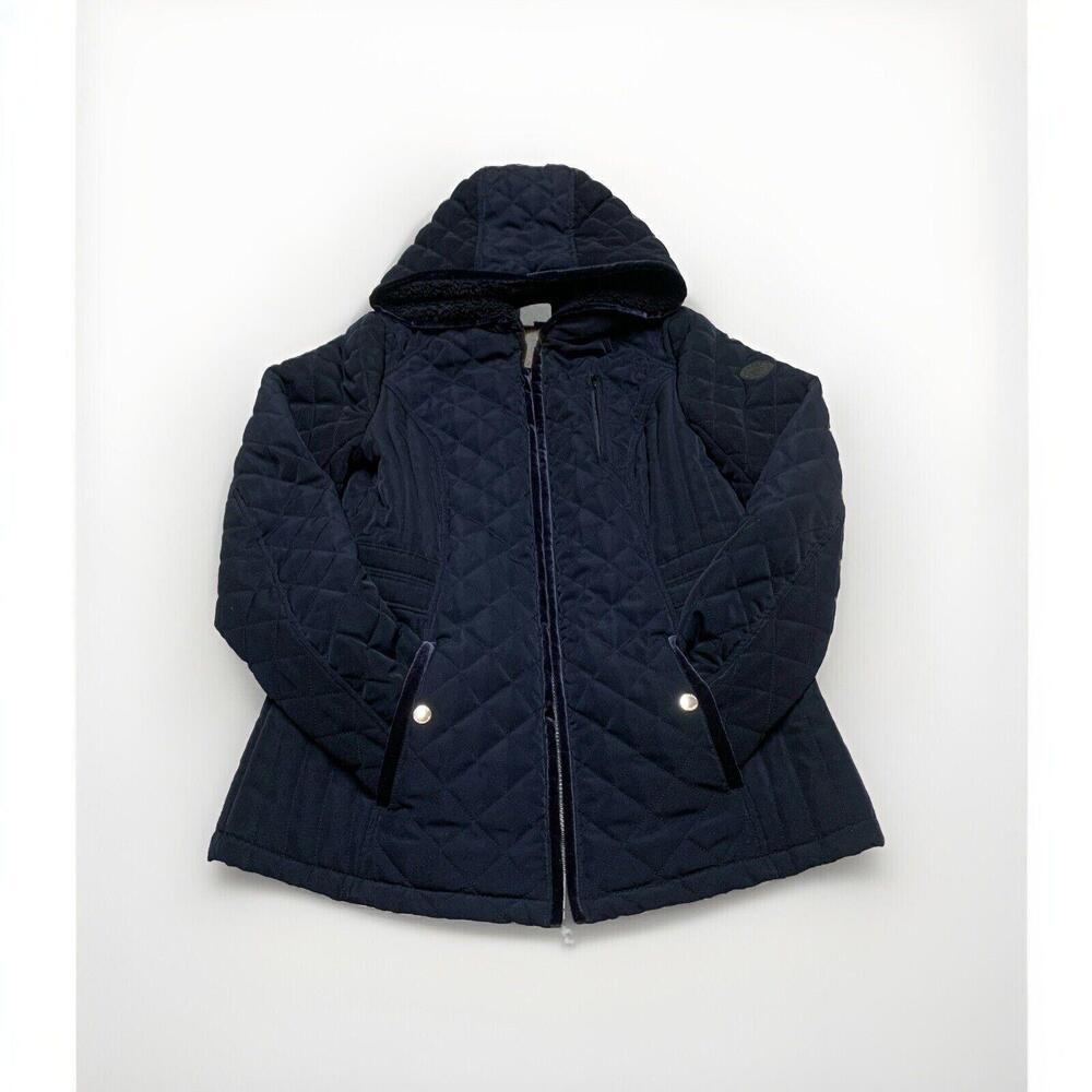 Laundry by Shelli Segal Women’s Size Small Navy Blue Hooded Coat Jacket Zipper